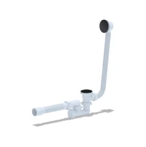 Сифон д/ванны с выпуском и переливом 1 1/2"х40 клик-клак с гибкой трубой EC255BL (Ани) *50