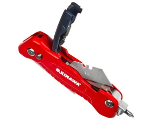 Нож складной с отвёрткой, трапециевидное лезвие 2шт Okinawa Snap Plus 2408 *1