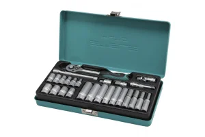 Набор торцевых головок с трещоткой, 1/4", 26 предм.// Stels 13574 *1/15