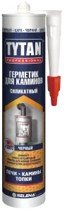 Герметик силикатный для каминов Tytan Professional черный 280 мл