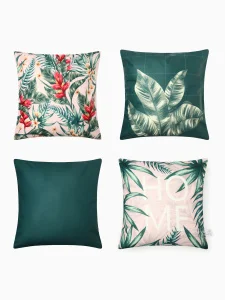 Набор декоративных наволочек Этель "Botanica", 4 шт, 40*40 см, велюр   10666522