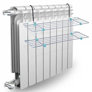 Сушилка для белья на радиатор  2-ярусная L6,2м, 65х34х36см СБ6-65П (Ника)