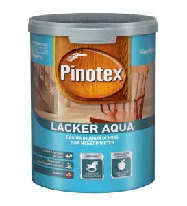 Лак на водной основе для мебели и стен Omnitex Lacker Aqua 10 мт 1л