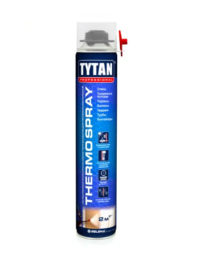 Теплоизоляция напыляемая полиуретановая Thermospray Professional 870мл 15157 16388 66220 (Tytan)  12