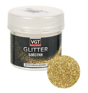 Сухие блёстки PET GLITTER золото  0,05 кг VGT  0,2 мм *1/12