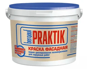 Краска ВД полиакриловая фасадная д/наружных работ Praktik 11кг база С 90497 (Bergauf) *44