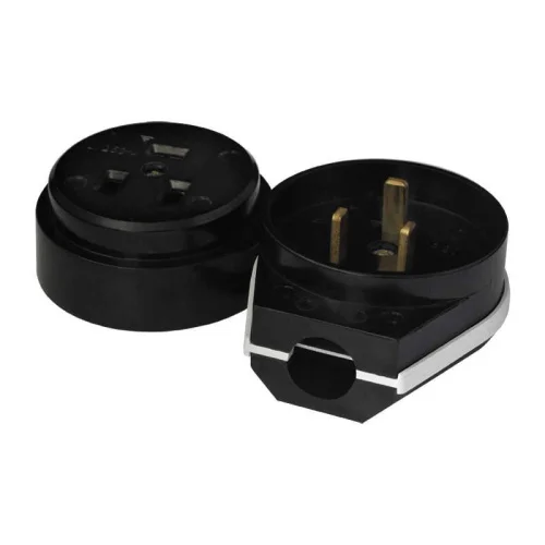 Разъем РШ-ВШ 32А 250В 2P+PE откр. уст. черн. 1234 (UNIVersal)  6