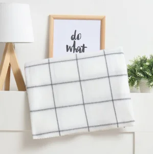 Плед Экономь и Я "Клетка" цв.белый, 150*180 см, пл.160 г/м2, 100% п/э, флис 9849865