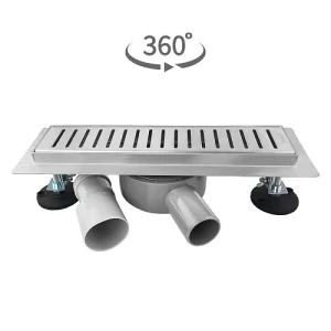 Желоб из нерж. стали 300х70мм линейный горизонтальный с зазором под плитку 00036 (Санакс) *1/5