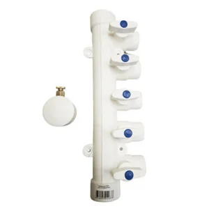 Коллектор РР 32/5х20 с воздухоотводом синий *1/8