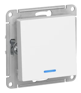 Выключатель 1-кл СП AtlasDesign 10А с подсветкой белый ATN000113 Systeme Electric