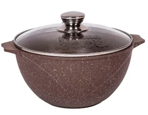 Казан для плова Мечта 6л АП Гранит brown с крышкой 56806 *1