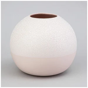 Ваза "Жемчужина" 18х18х16см цвет: пудровый 374-155 *1