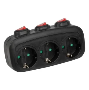 Переходник сетевой с заземл. 10А 2500W IP20 белый S-GES1-10S 873217 (Uniel) *1