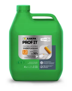 Грунтовка акриловая Лакра PROFIT глубокого проникновения концентрат 1:2 4кг