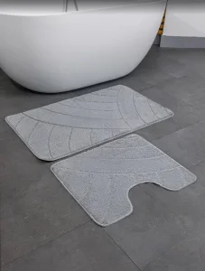 Коврик д/ванной "Gold" 50х80/40х50см СЕРЫЙ МС 2-079 (My Crystal) *1
