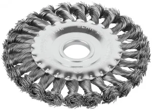 Щетка для УШМ посадка 22,2мм, 0,5х125мм крученая проволока, плоская, блистер Cutop Profi 82-908 *1