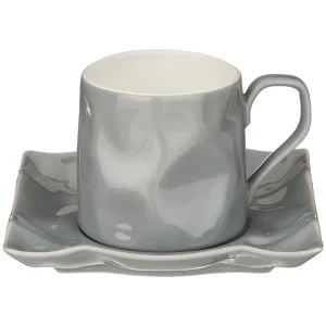 Чайная Пара Lefard "Раффл" 220 Мл Серая (Кор=36Наб.)