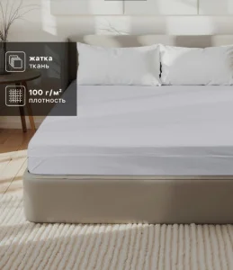 Простыня на резинке LoveLife 160*200*25 см, цв.серый, жатка, 100% п/э, 100гр/м2 10637858