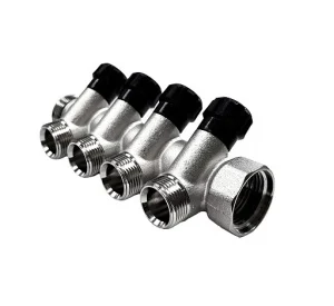 Коллектор регулирующий ГШ 1" НР 3/4"х4 вых. (STI) *1