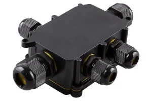 Коробка распаячная ОП 140x78x36мм водонепроницаемая 5 вых. с клеммой IP68 LD525 (Stekker) *1