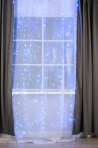 Гирлянда Занавес 300 LED синий, 8 режимов 2,8х3м