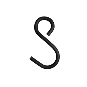 Крючок на рейлинг несъемный, черный матовый R-KR 311D BL