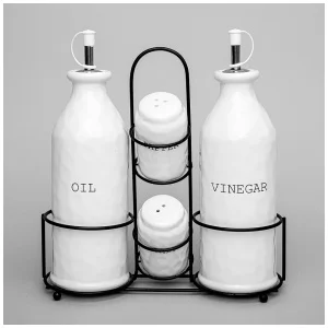 Набор Емкостей Для Масла/Уксуса И Специй Коллекция "Kitchen" На Подставке 5 Пр. 8*20,5 См / 5*8 См