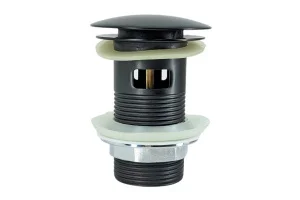 Донный клапан "Клик-клак" с переливом черный L65B-2 (LEDEME ) *1