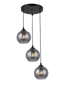 Светильник потолочный LV 9400/3 Фелис Черный Е27 60W Ø350 H700мм