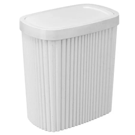 КОНТЕЙНЕР ДЛЯ МУСОРА С ПЛАВАЮЩЕЙ КРЫШКОЙ "VELVET" 1,9Л 160х100Х172ММ (Светло-серый флэк)