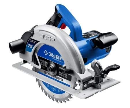 Пила дисковая Зубр ПДП-75 Профессионал 90°-75 мм, диск 210мм 2000Вт *1