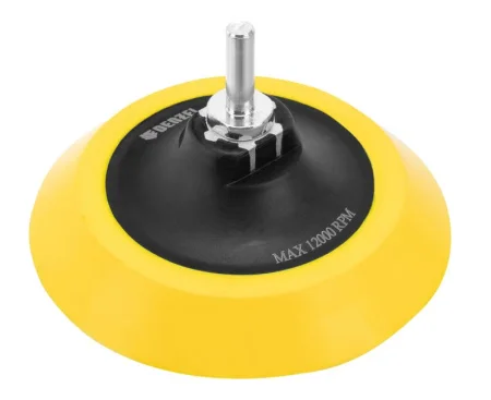 Насадка для дрели и УШМ под "липучку" 125мм мягкая, с адаптером, посадочная гайка М14 на d8 Denzel 76248 *1