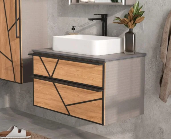 Тумба подвесная EQUIL Ferro 80.2Y tpFERRO80.2Y-11 с раковиной керамическая 78531