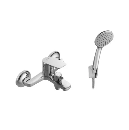 Смеситель для ванны одноручный с коротким изливом Santek Кант WH5A10002C001 с аксессуарами хром