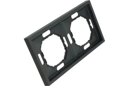 Рамка 2-м "Эмили" черный уголь soft touch PFR00-5002-05 Stekker *1