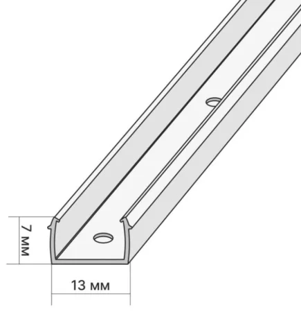 Планка монтажная для интерьерной рейки и напольного плинтуса Stella 2400