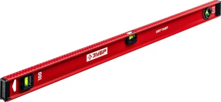 Уровень двутавровый ЗУБР МАСТЕР 100см, усиленный, 3 глазка (один поворотный) 4-34583-100_z01 *1