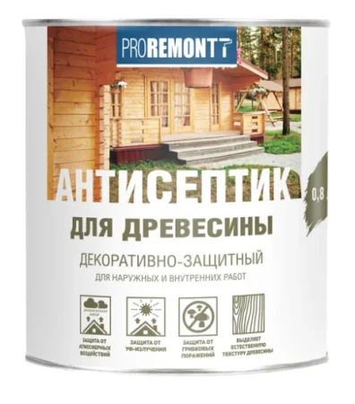 Антисептик деревозащитное средство орех Proremontt 0,8л. (0006561) *1/6