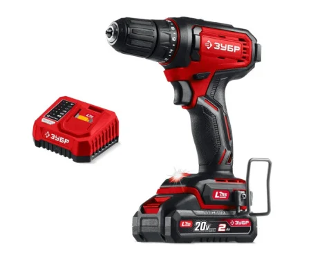 Дрель-шуруповерт аккум. Зубр ДШ-40-21 20В, 40Нм, 1 АКБ LMS (2Ач) 0-400/0-1500 об/мин *1