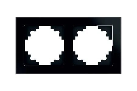 Рамка 2-м "Катрин" стекло черный GFR00-7002-05 Stekker *1