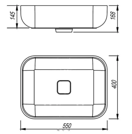 Раковина Florentina Наоми 5540 10.330.00550.302 антрацит
