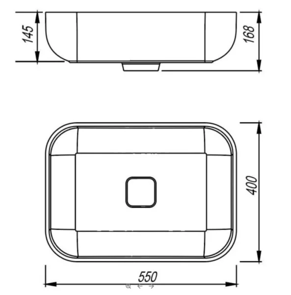 Раковина Florentina Наоми 5540 10.330.00550.302 антрацит