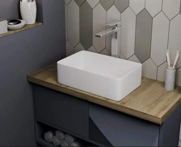 Раковина накладная D&K Berlin DT1430816 380х240х120мм белый