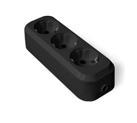 Колодка удлинителя 3-м с заземл. АБС-пластик черн. 1307 UNIVersal *1