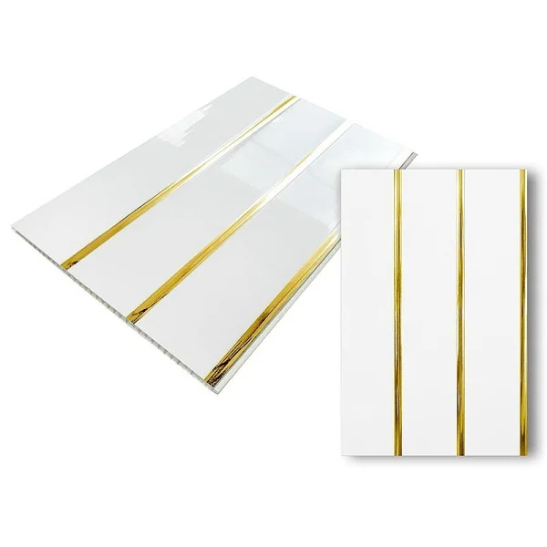 Панель ПВХ 3000х240х8мм трехсекционная ЗОЛОТО Люкс 