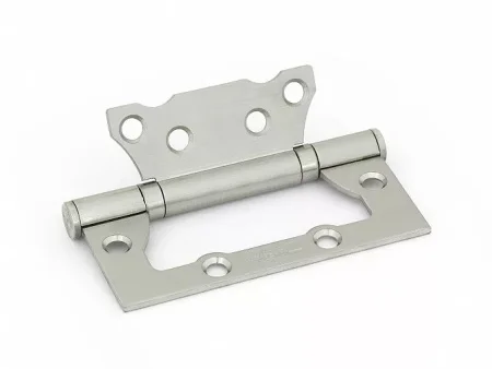 Петля без врезки универсальная Фабрика замков E-2BB-100 SN мат никель (пакет) *1/50