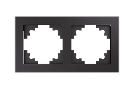 Рамка 2-м "Катрин" стекло графит GFR00-7002-06 Stekker *1