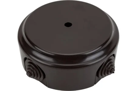 Монтажная коробка Ø109, ОУ с сальниками "Ретро" КМ-447 шоколад (Bylectrica) *1