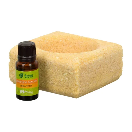 Ароманабор (соляной испаритель 700 г, масло эфирное Эвкалипт 15 мл), для бани и сауны "Банные Штучки